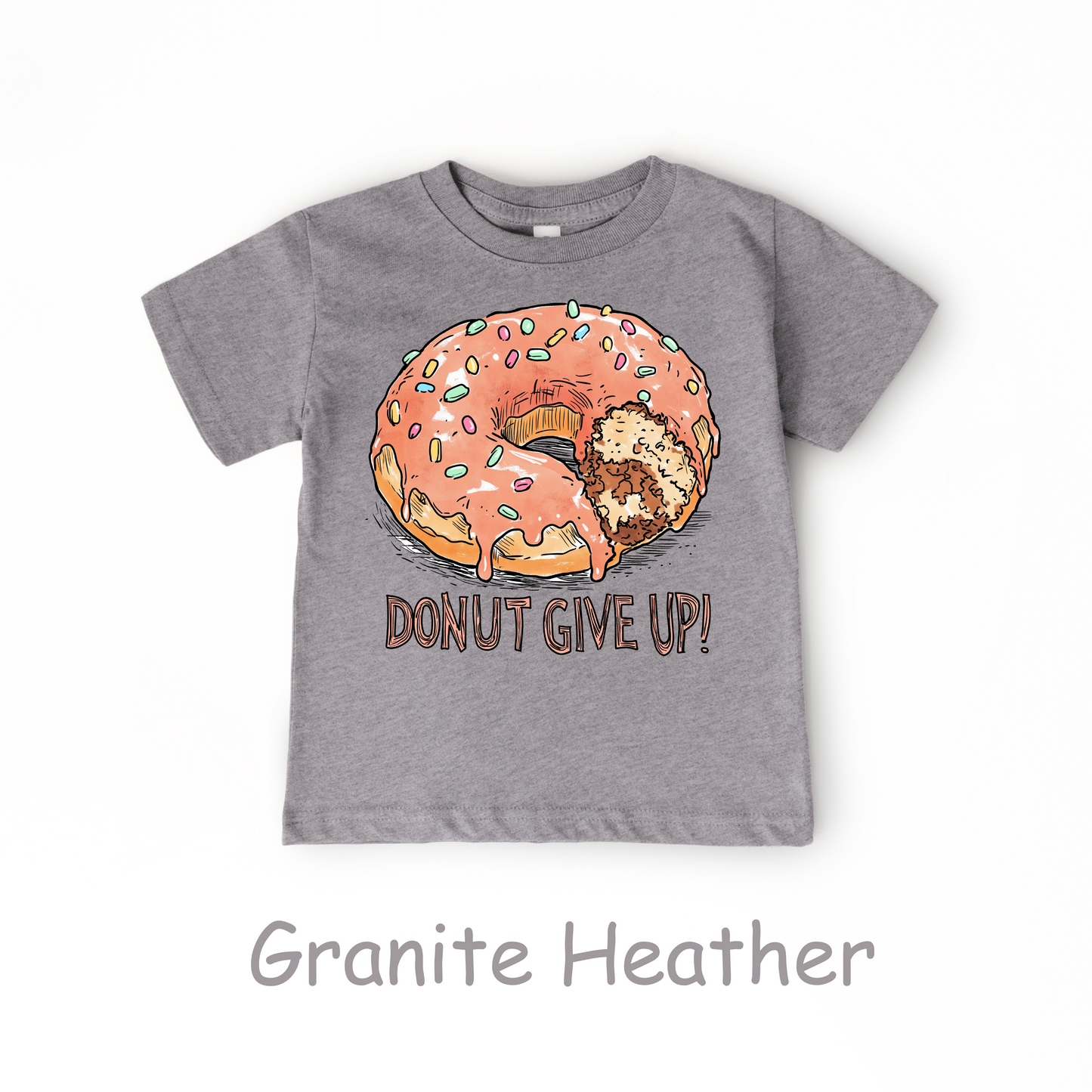 Donut Give Up! Kids T-Shirt – Fun Food Pun Tee