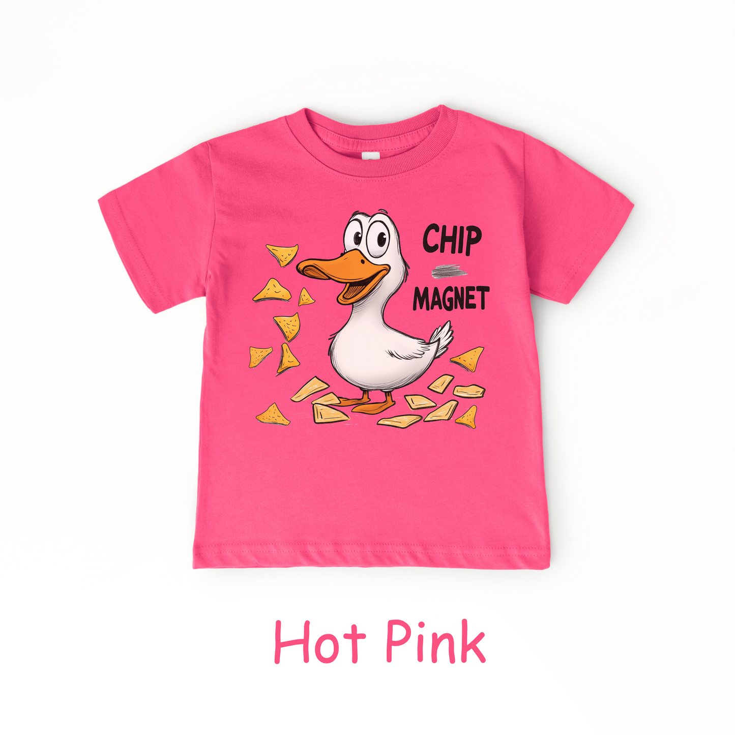 Chip Magnet Duck Toddler Tee – Funny Snack-Lover Shirt for Kids