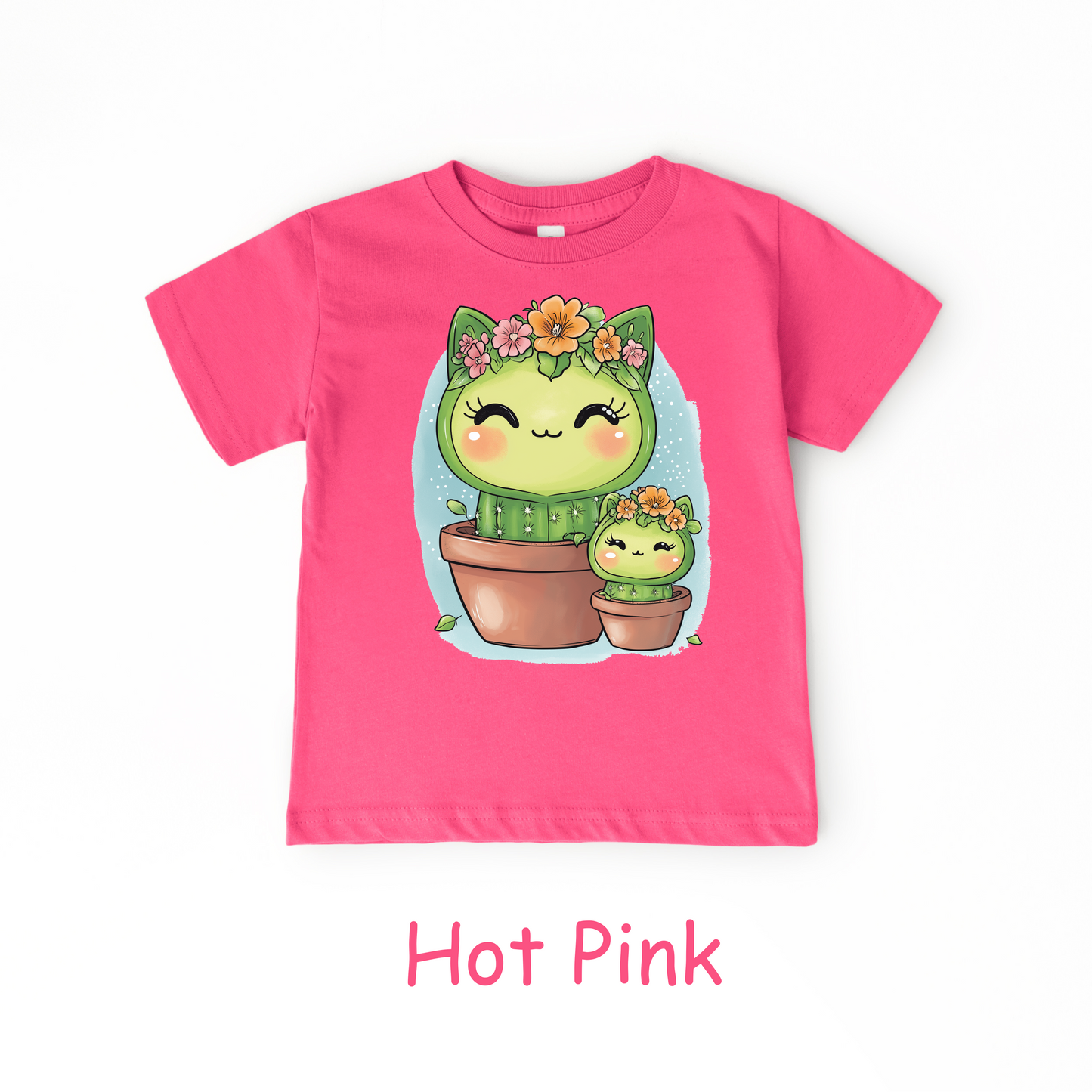 Cactus Kitty Duo Kids T-Shirt – Cute Cat and Cactus Toddler Tee