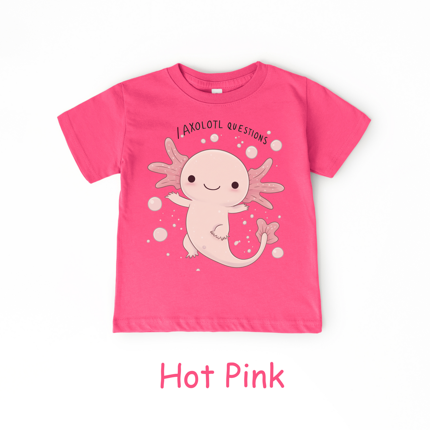 I Axolotl Questions Kids T-Shirt – Cute Aquatic Animal Pun