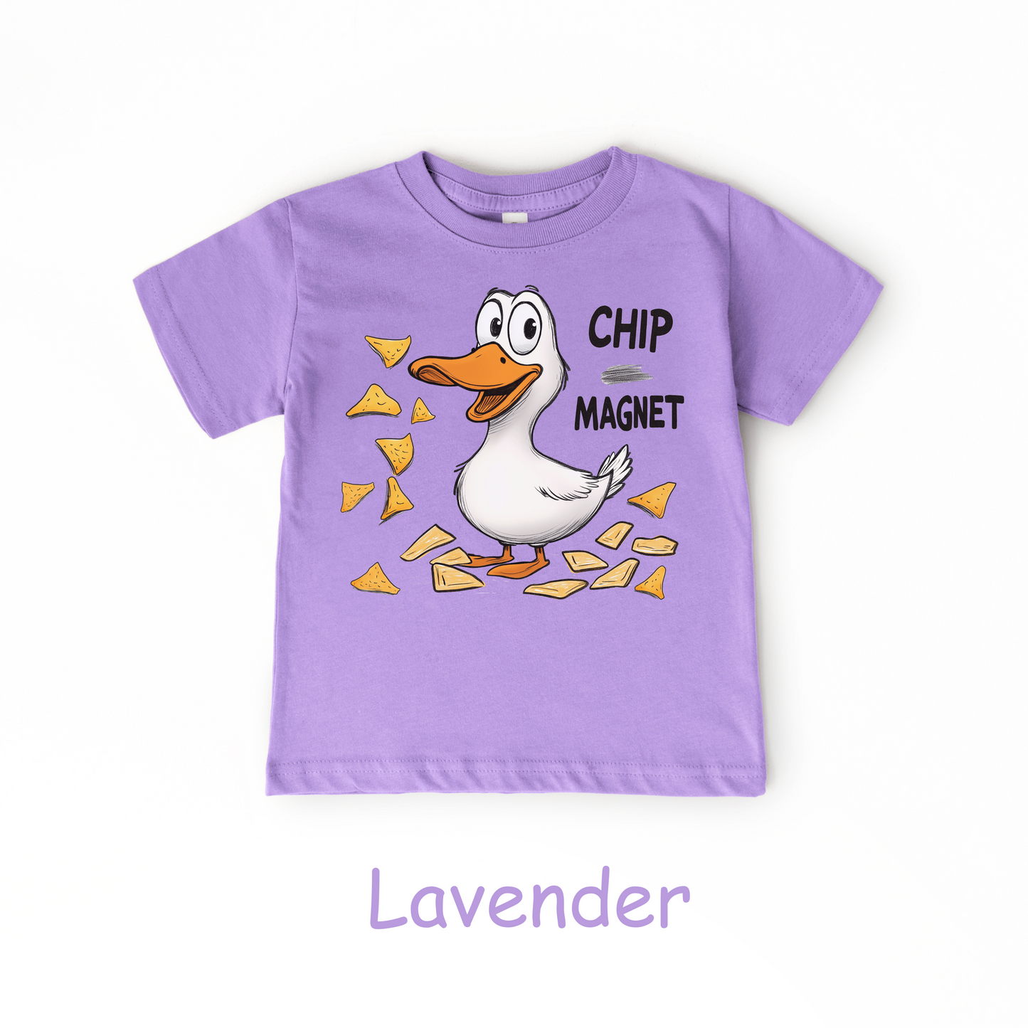 Chip Magnet Duck Toddler Tee – Funny Snack-Lover Shirt for Kids