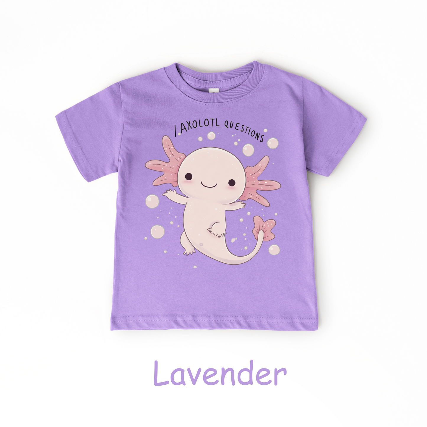 I Axolotl Questions Kids T-Shirt – Cute Aquatic Animal Pun
