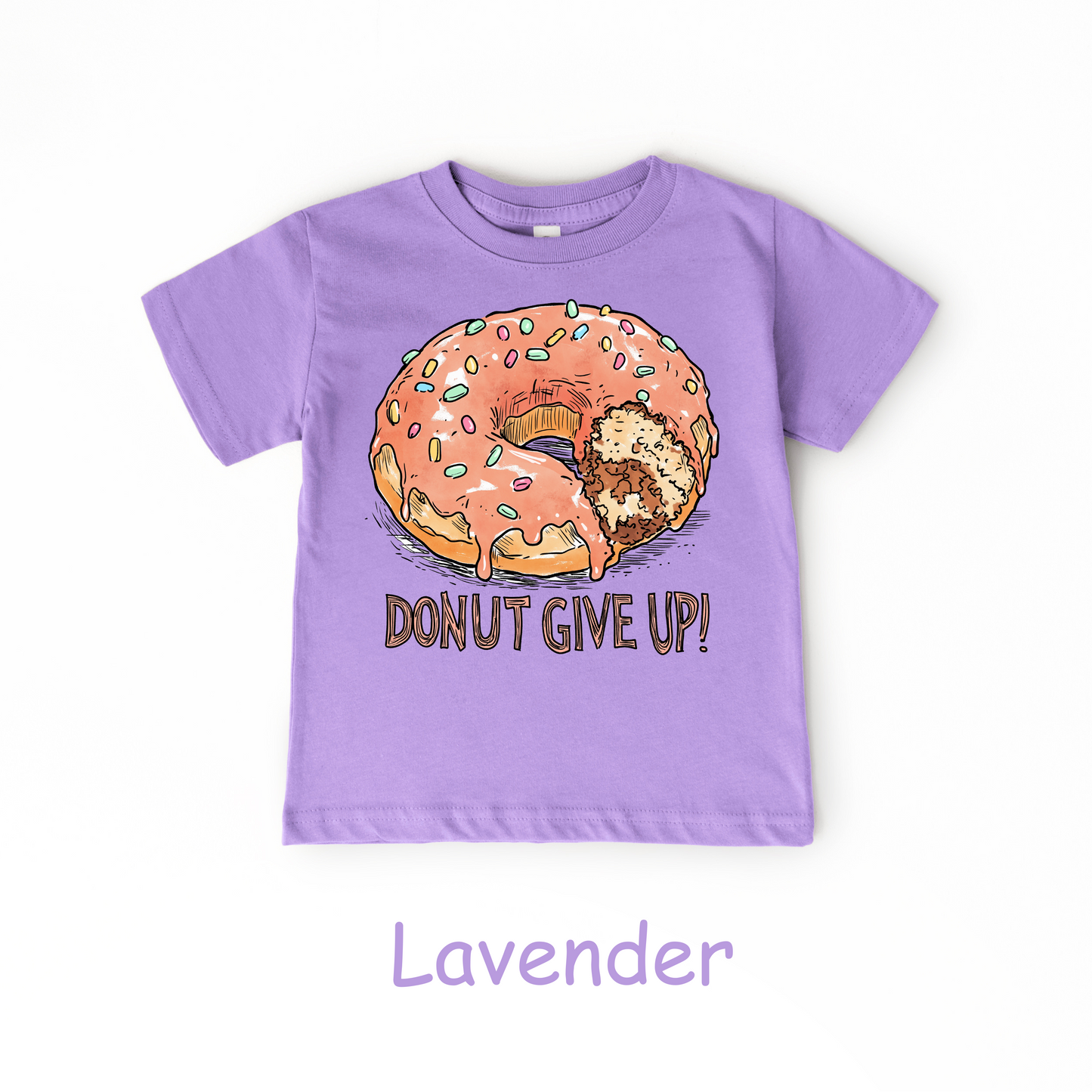 Donut Give Up! Kids T-Shirt – Fun Food Pun Tee