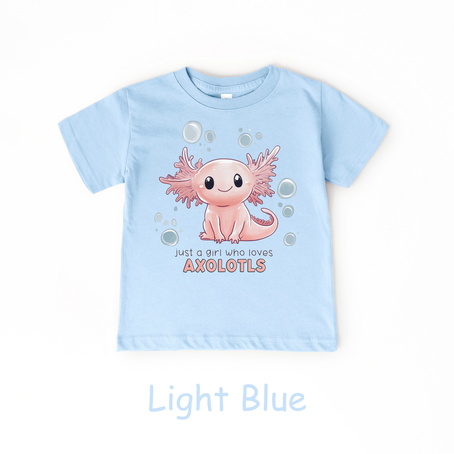 Just a Girl Who Loves Axolotls Kids T-Shirt – Cute Water Animal Tee