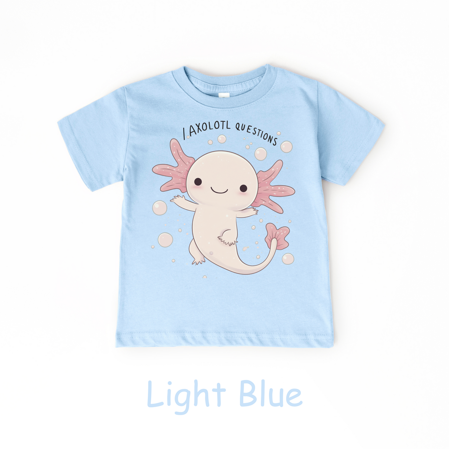 I Axolotl Questions Kids T-Shirt – Cute Aquatic Animal Pun