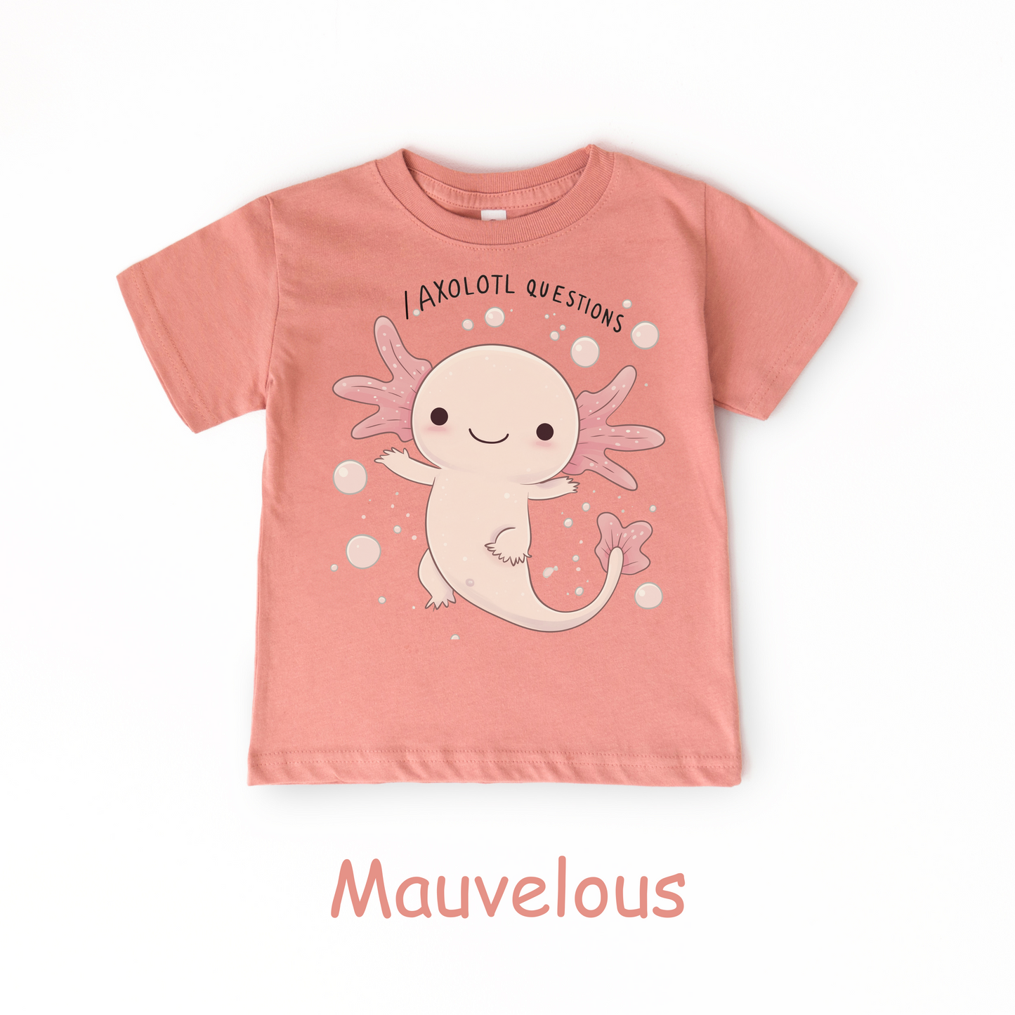 I Axolotl Questions Kids T-Shirt – Cute Aquatic Animal Pun