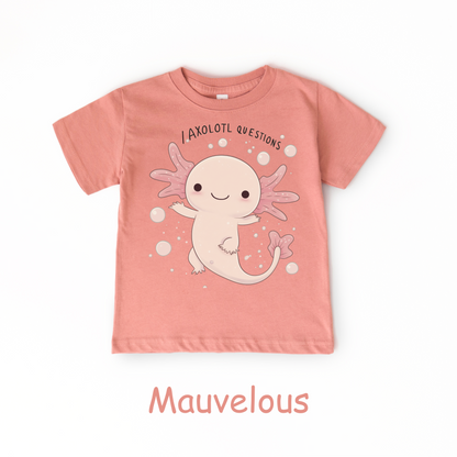 I Axolotl Questions Kids T-Shirt – Cute Aquatic Animal Pun