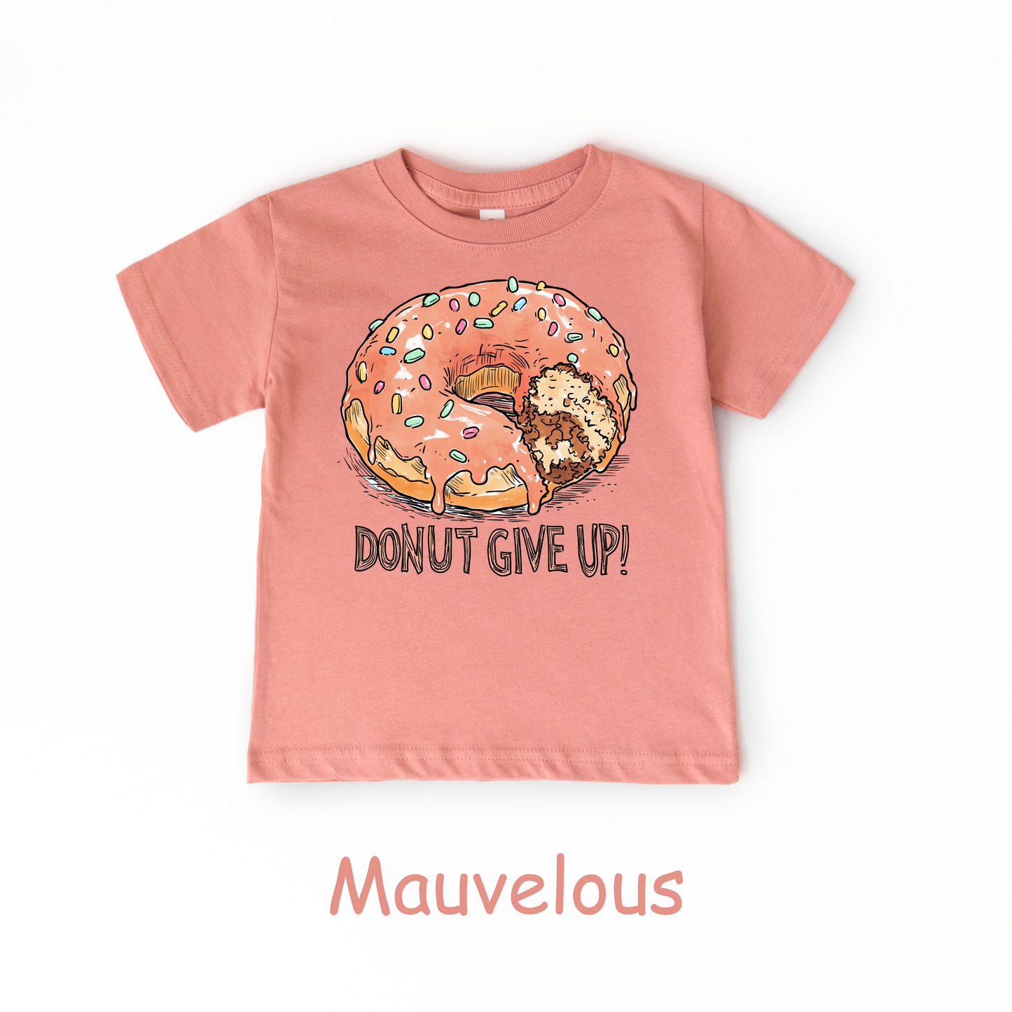 Donut Give Up! Kids T-Shirt – Fun Food Pun Tee
