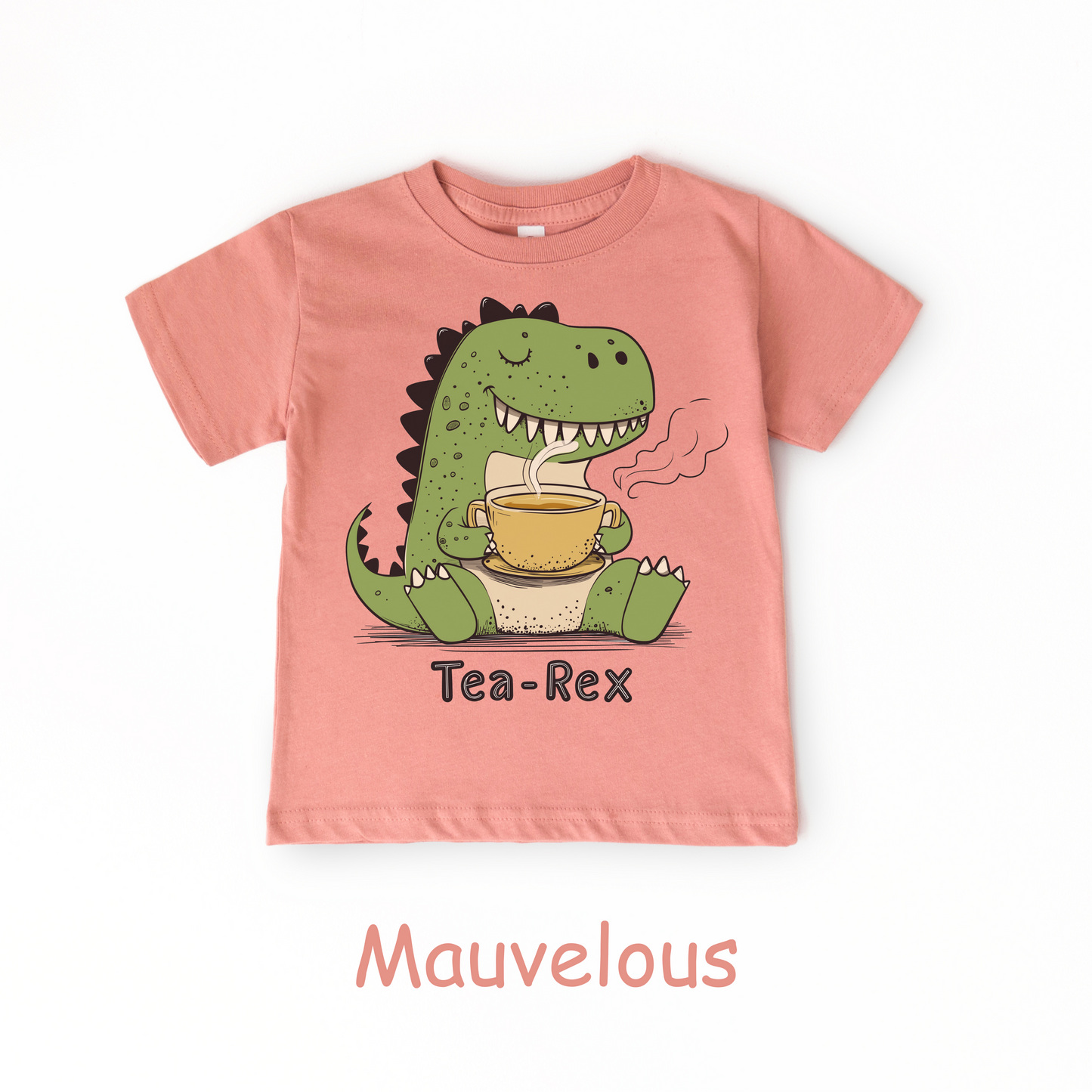 Tea-Rex Toddler T-Shirt – Funny Dinosaur Shirt for Kids
