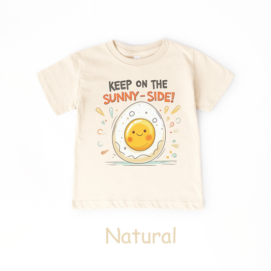 Keep On the Sunny-Side! Kids T-Shirt – Cute Breakfast Graphic Tee