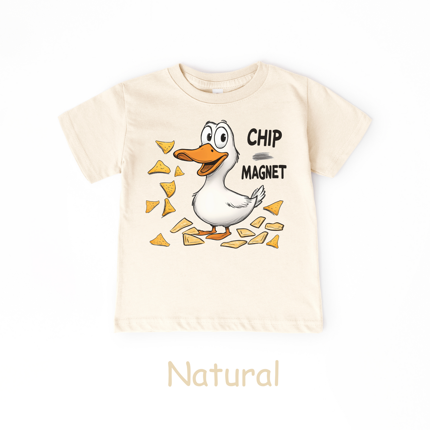 Chip Magnet Duck Toddler Tee – Funny Snack-Lover Shirt for Kids