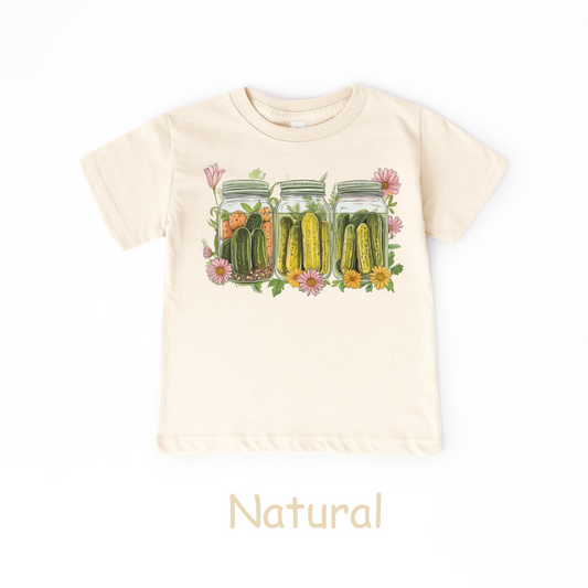 Pickle Jars & Wildflowers Kids T-Shirt – Vintage Garden Style