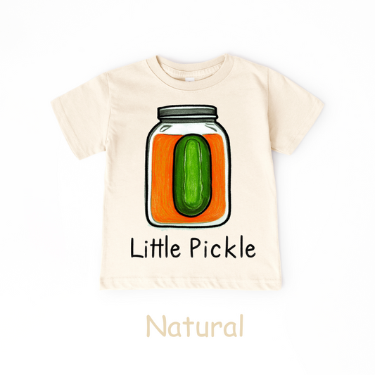 Little Pickle Kids T-Shirt – Hand-Drawn Jar Illustration
