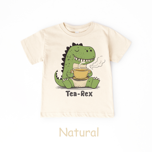 Tea-Rex Toddler T-Shirt – Funny Dinosaur Shirt for Kids