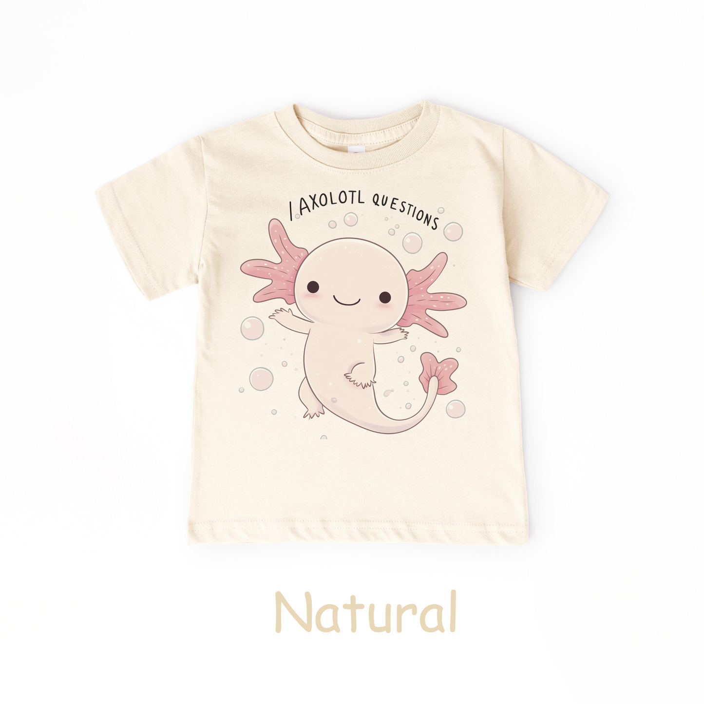 I Axolotl Questions Kids T-Shirt – Cute Aquatic Animal Pun