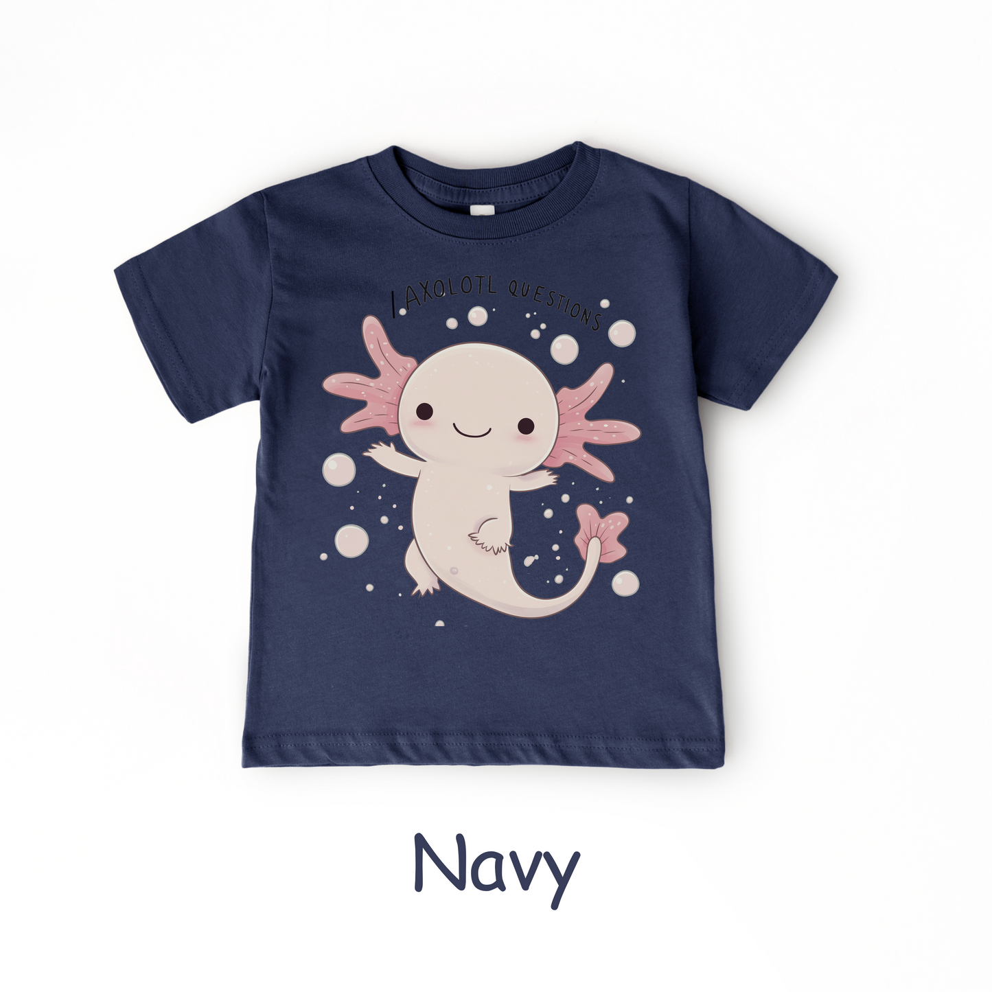 I Axolotl Questions Kids T-Shirt – Cute Aquatic Animal Pun