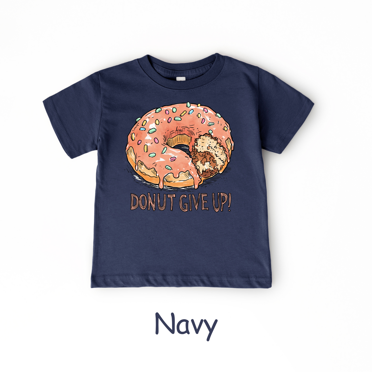 Donut Give Up! Kids T-Shirt – Fun Food Pun Tee