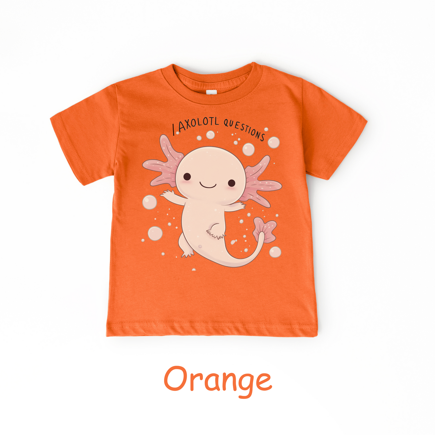 I Axolotl Questions Kids T-Shirt – Cute Aquatic Animal Pun