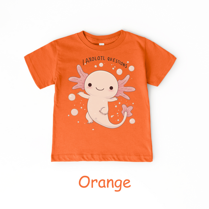 I Axolotl Questions Kids T-Shirt – Cute Aquatic Animal Pun