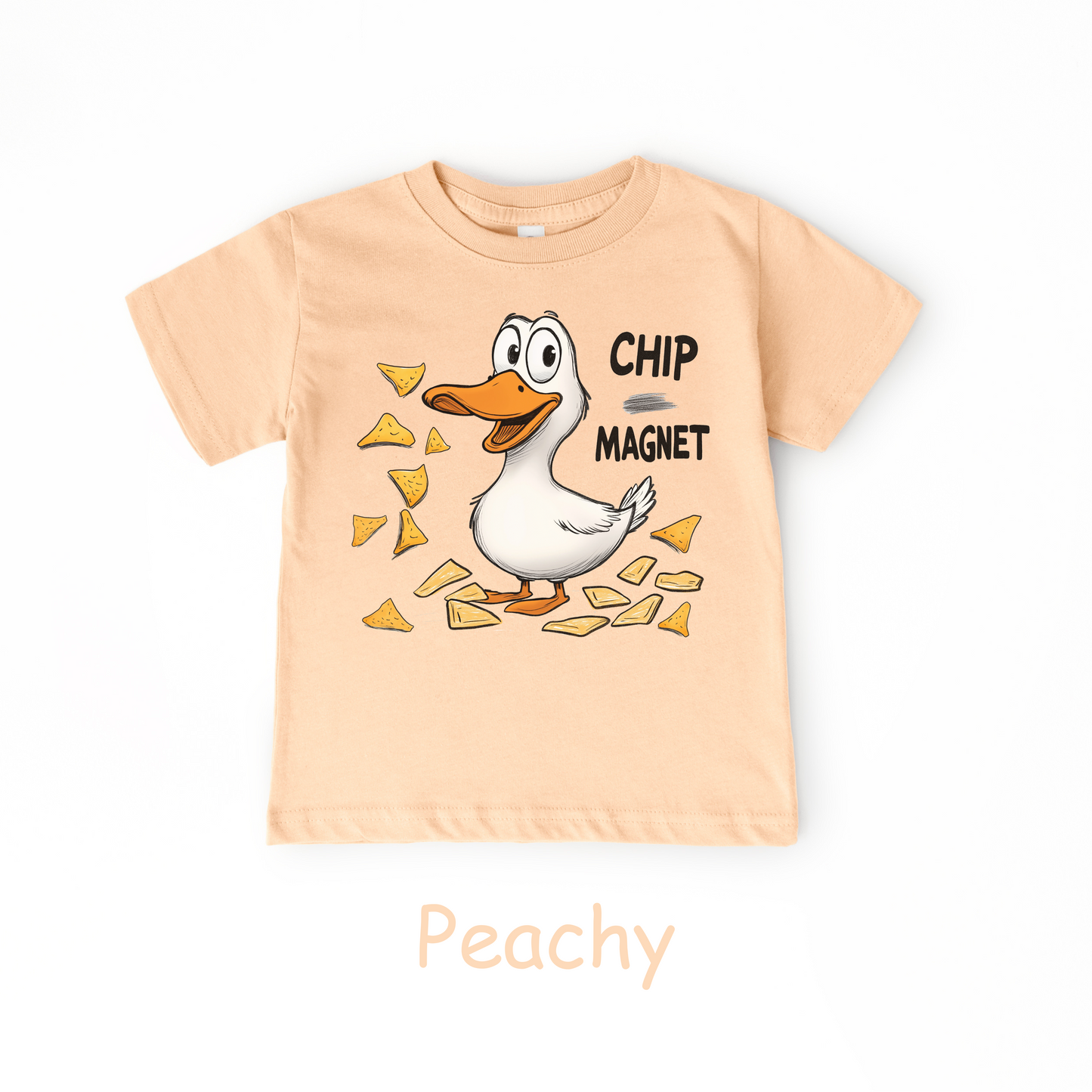 Chip Magnet Duck Toddler Tee – Funny Snack-Lover Shirt for Kids