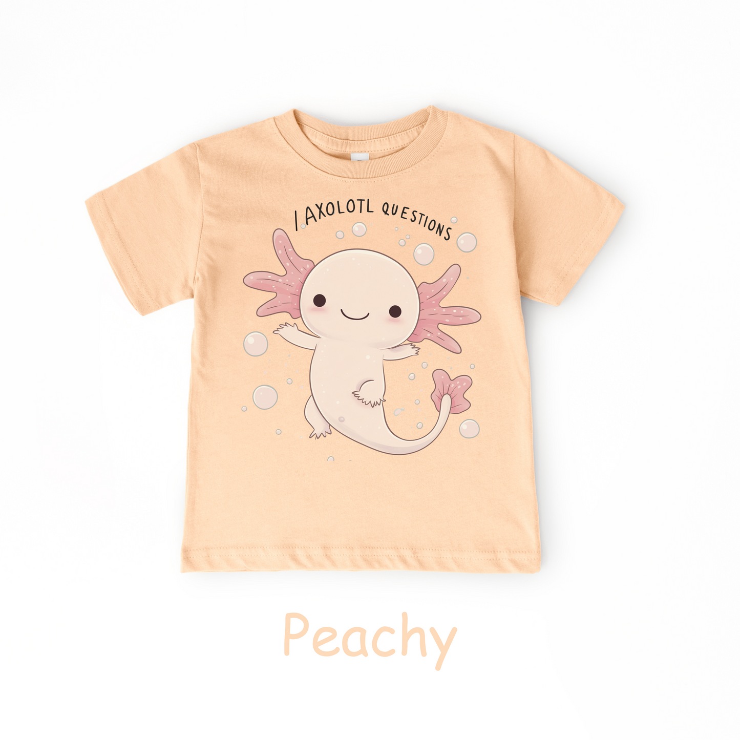 I Axolotl Questions Kids T-Shirt – Cute Aquatic Animal Pun