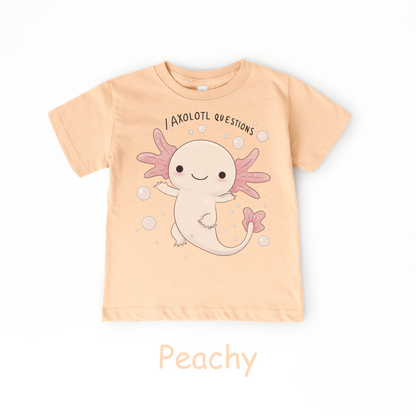 I Axolotl Questions Kids T-Shirt – Cute Aquatic Animal Pun