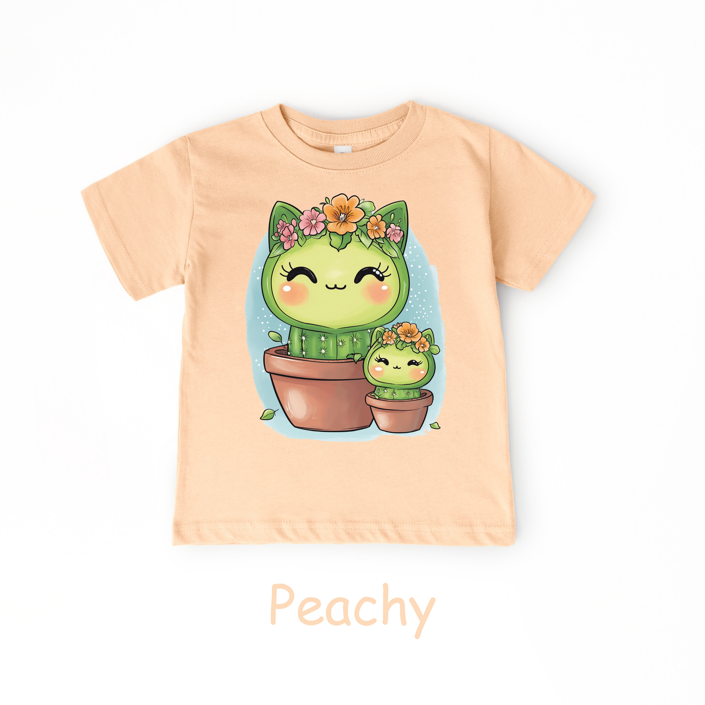 Cactus Kitty Duo Kids T-Shirt – Cute Cat and Cactus Toddler Tee