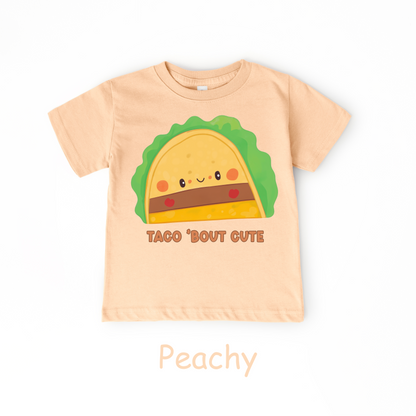 Taco ’Bout Cute Kids T-Shirt – Funny Kawaii Taco Design