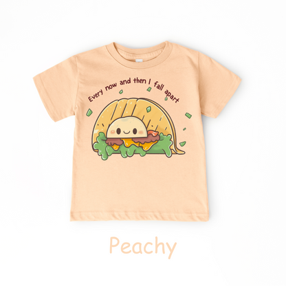 Every Now and Then I Fall Apart Kids T-Shirt – Funny Taco Pun Tee