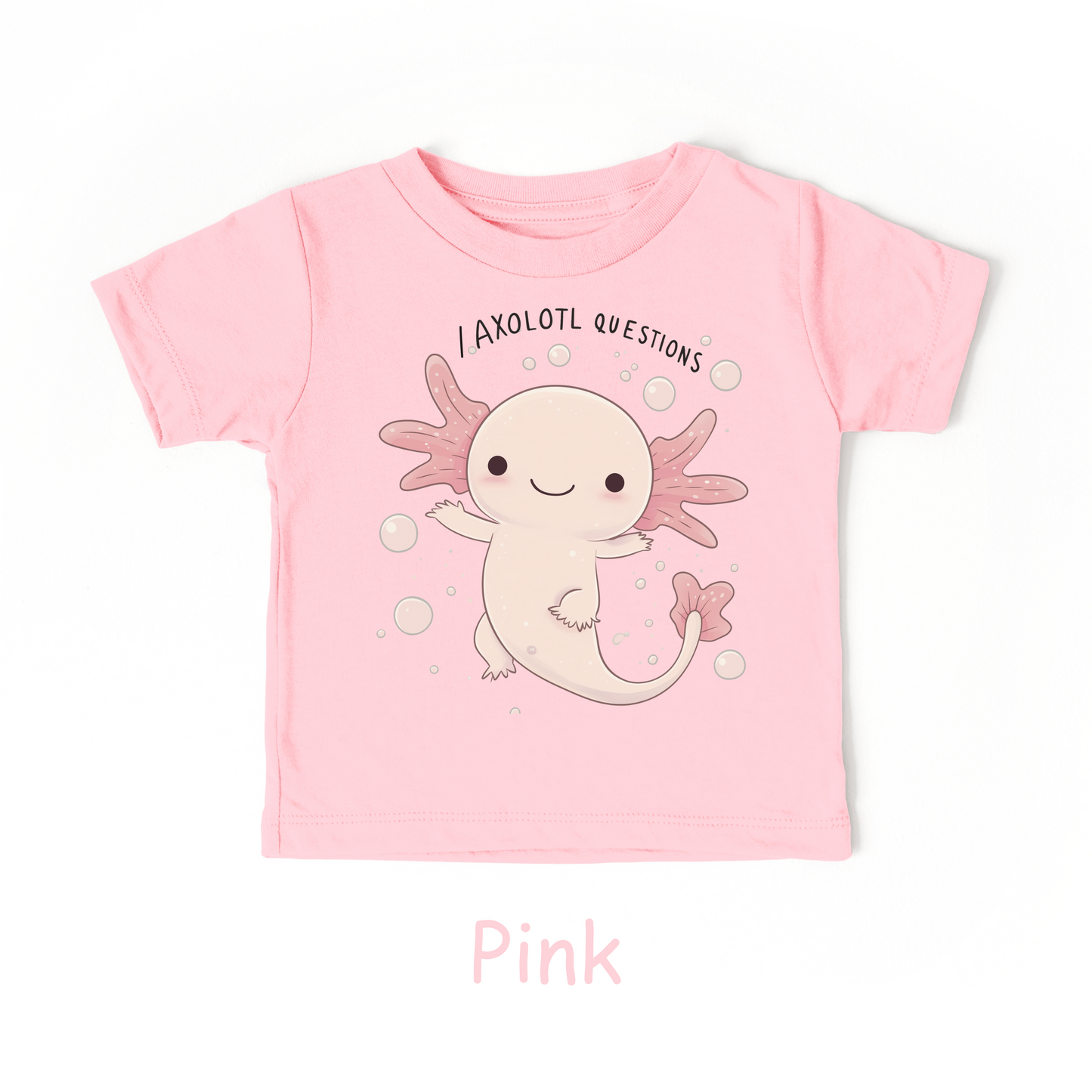 I Axolotl Questions Kids T-Shirt – Cute Aquatic Animal Pun