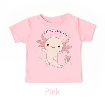 I Axolotl Questions Kids T-Shirt – Cute Aquatic Animal Pun