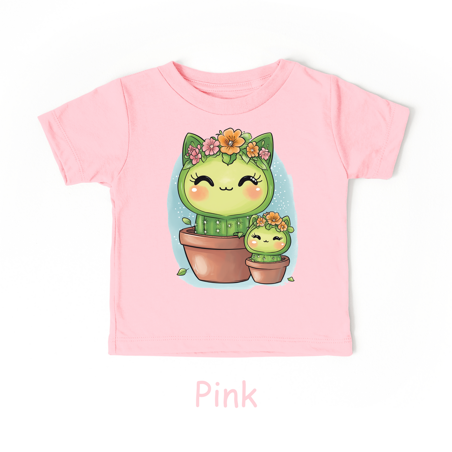 Cactus Kitty Duo Kids T-Shirt – Cute Cat and Cactus Toddler Tee