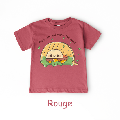 Every Now and Then I Fall Apart Kids T-Shirt – Funny Taco Pun Tee