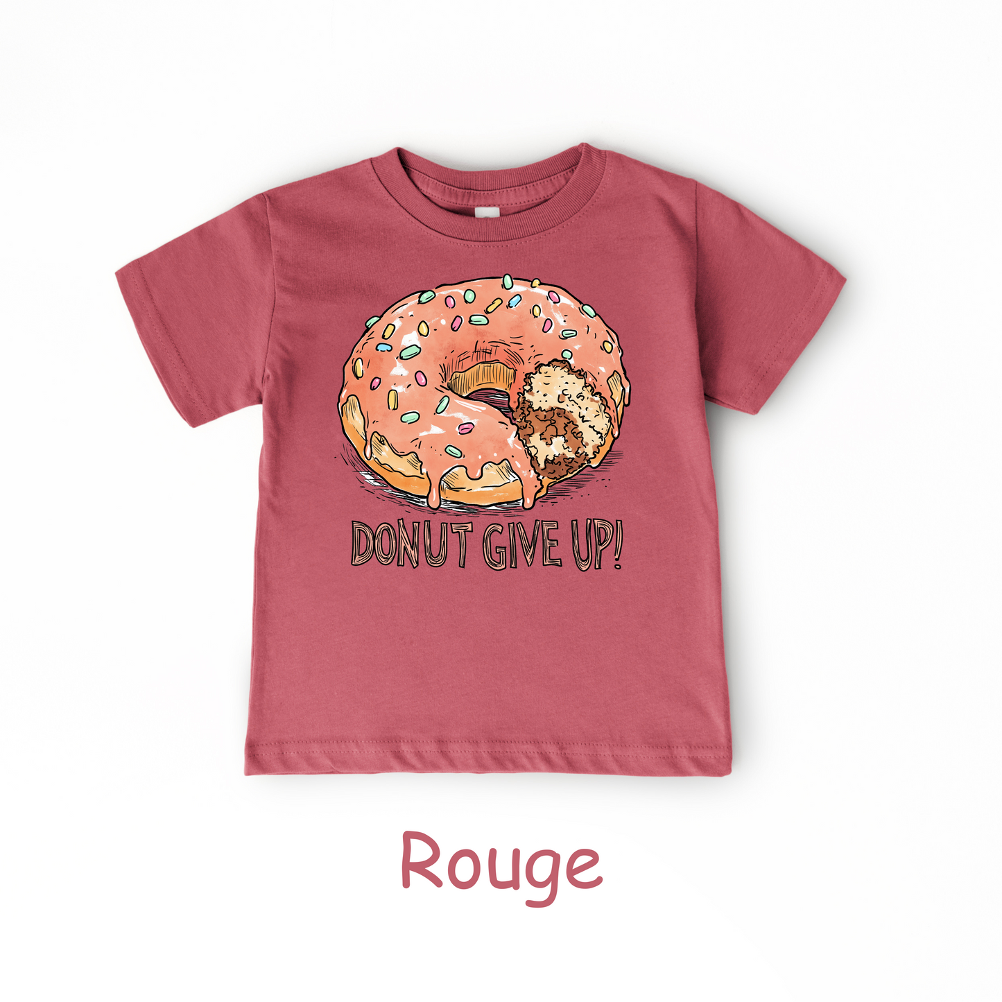 Donut Give Up! Kids T-Shirt – Fun Food Pun Tee