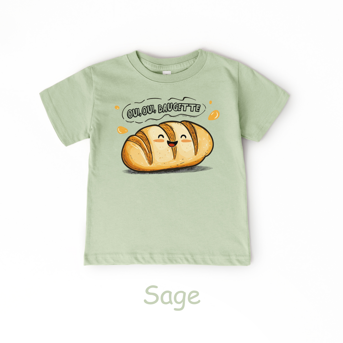 Oui Oui Baguette Kids T-Shirt – French Bread Toddler Tee