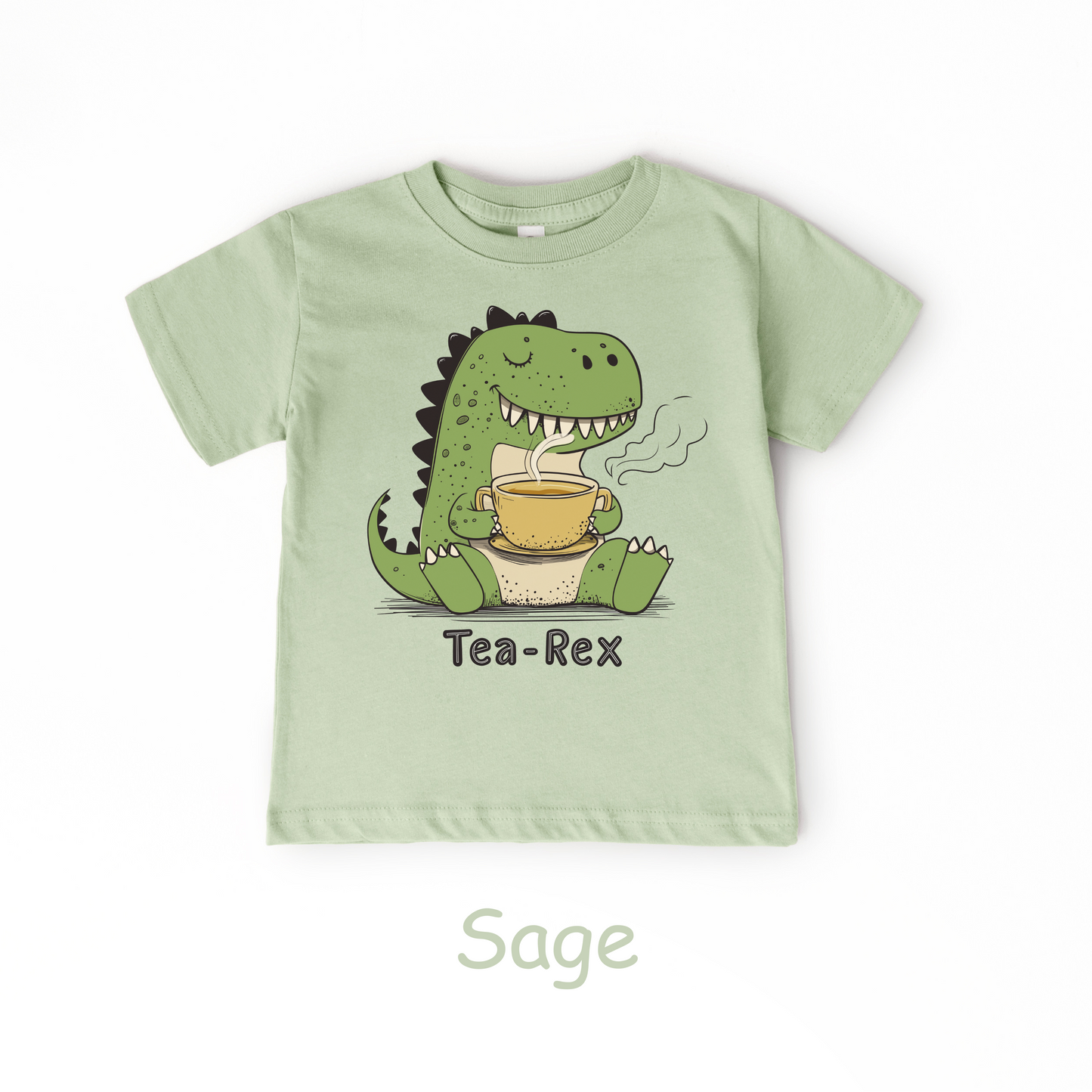 Tea-Rex Toddler T-Shirt – Funny Dinosaur Shirt for Kids