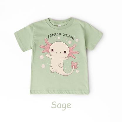 I Axolotl Questions Kids T-Shirt – Cute Aquatic Animal Pun
