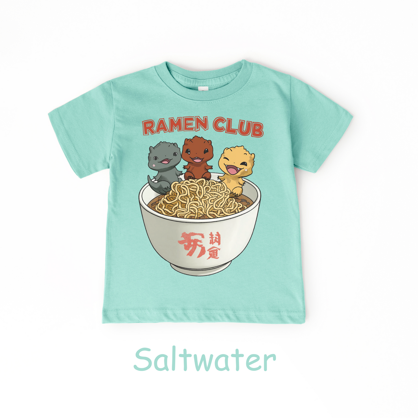 Ramen Club Kids T-Shirt – Cute Otters in a Noodle Bowl Tee