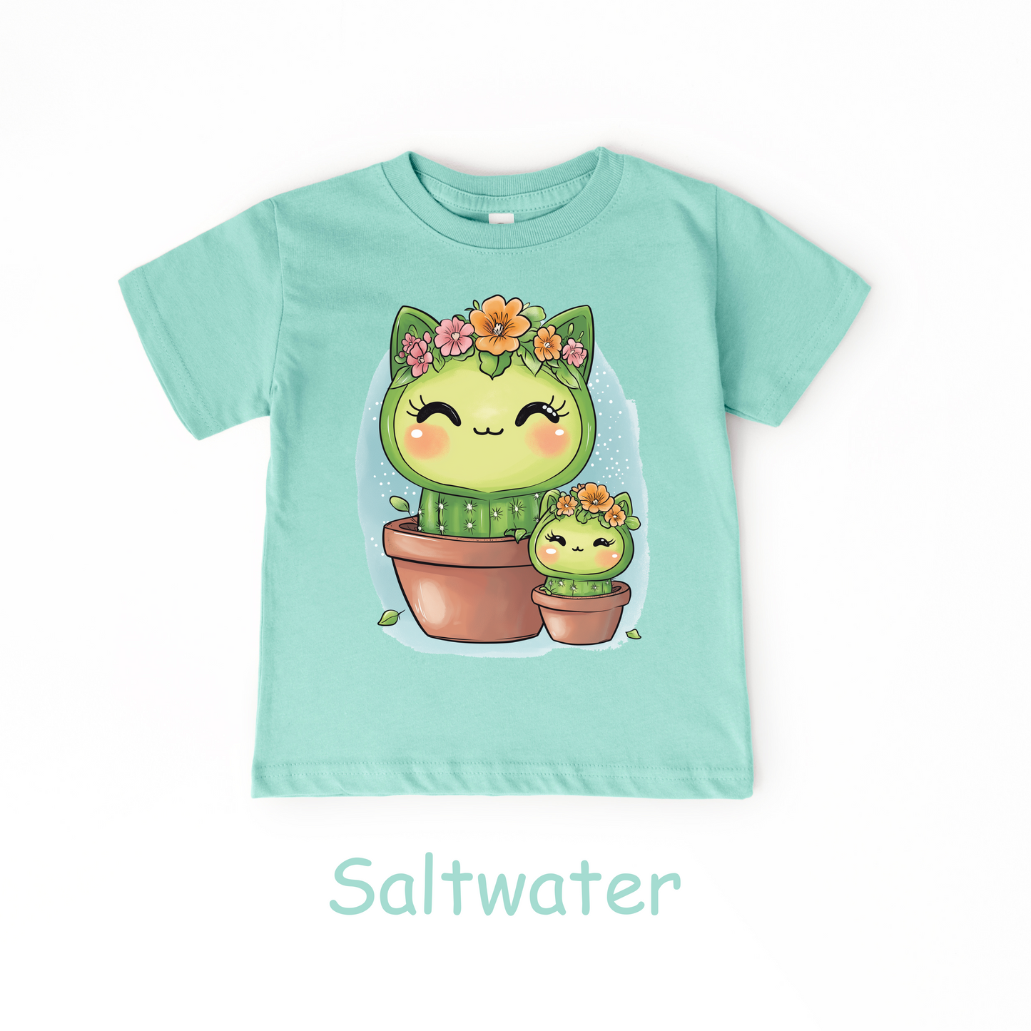 Cactus Kitty Duo Kids T-Shirt – Cute Cat and Cactus Toddler Tee