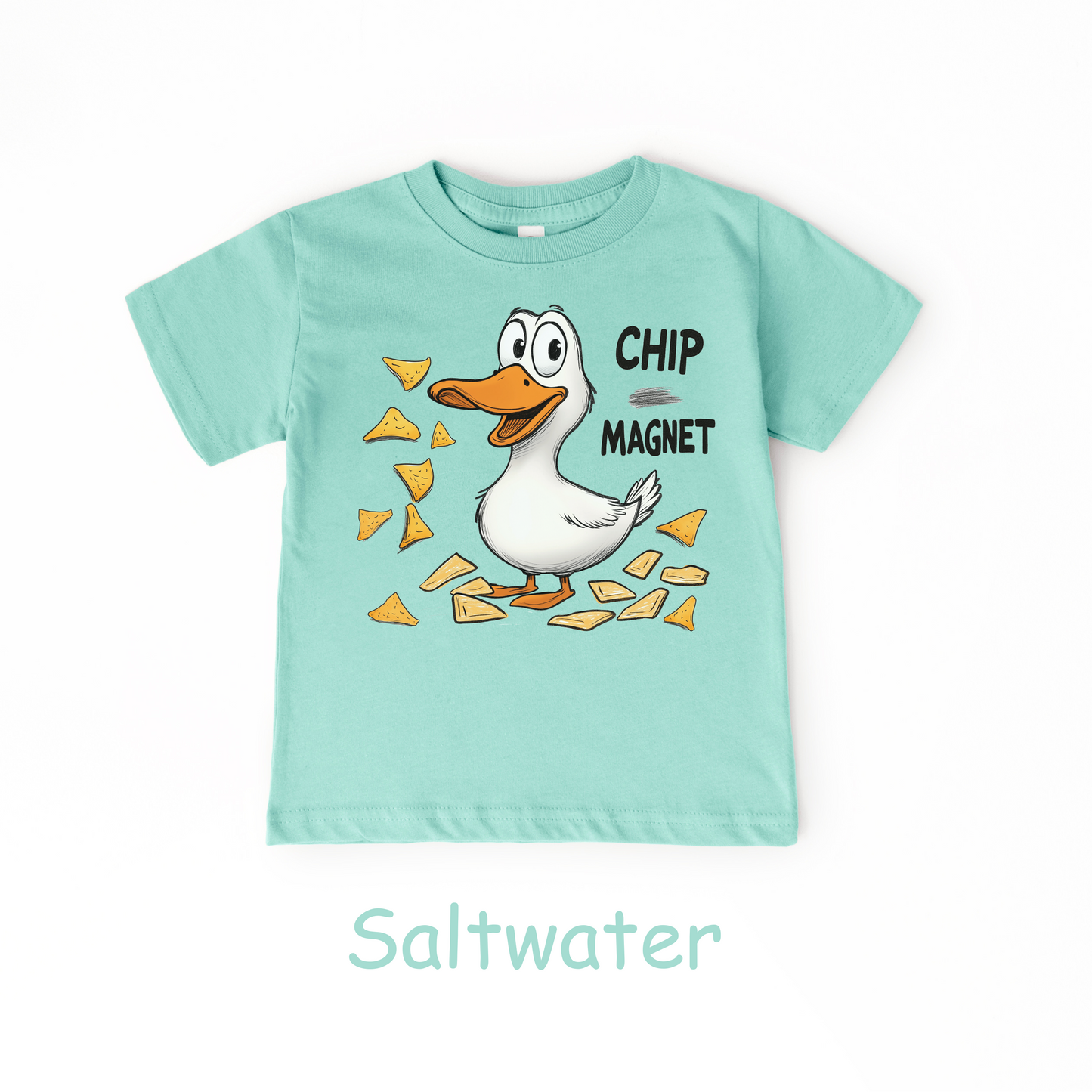 Chip Magnet Duck Toddler Tee – Funny Snack-Lover Shirt for Kids