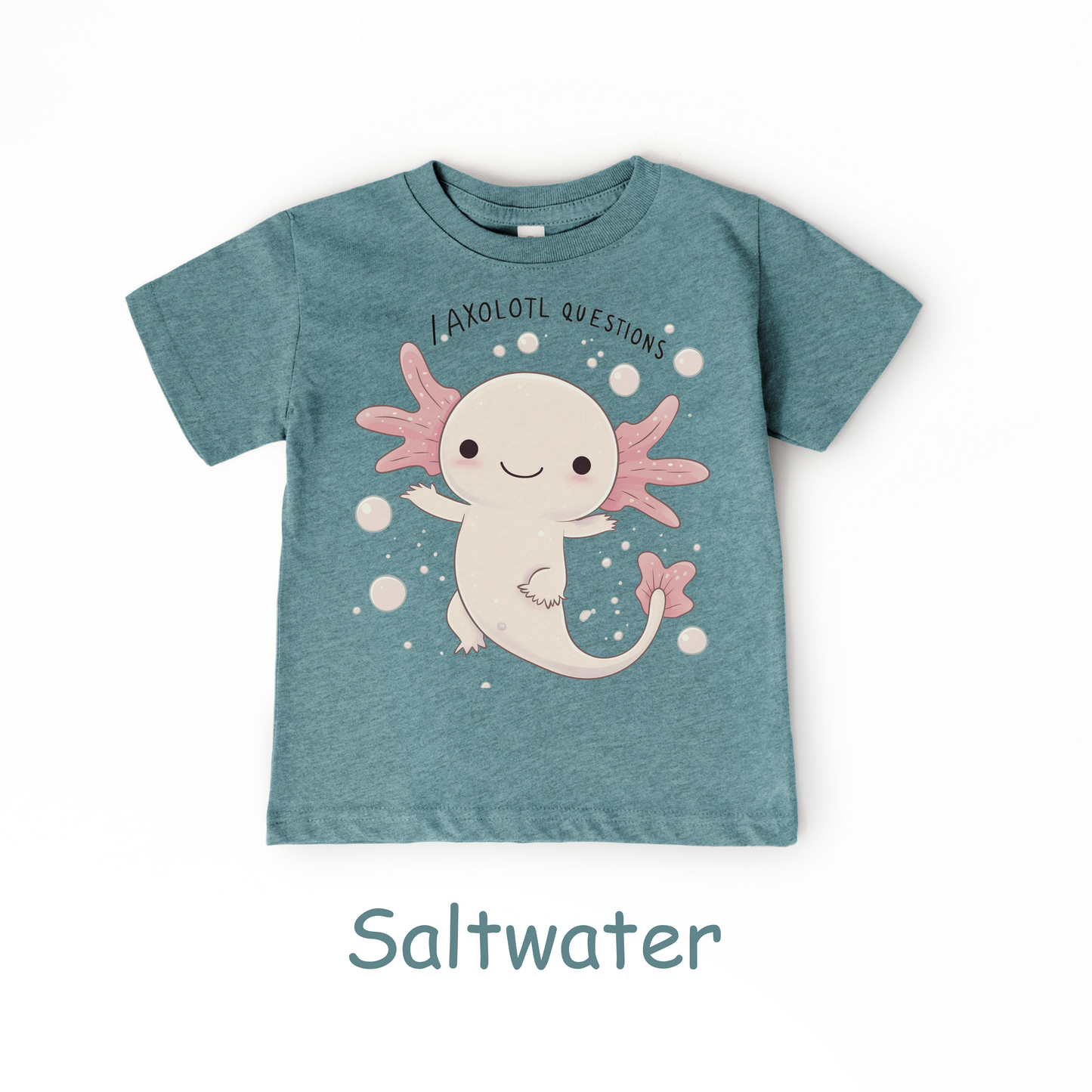 I Axolotl Questions Kids T-Shirt – Cute Aquatic Animal Pun