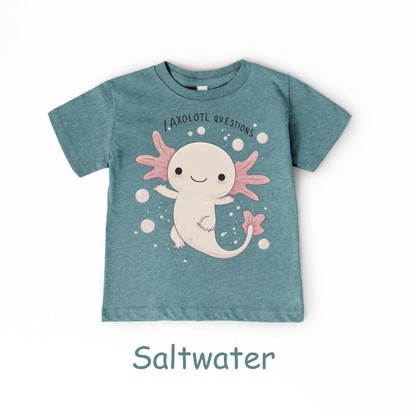 I Axolotl Questions Kids T-Shirt – Cute Aquatic Animal Pun