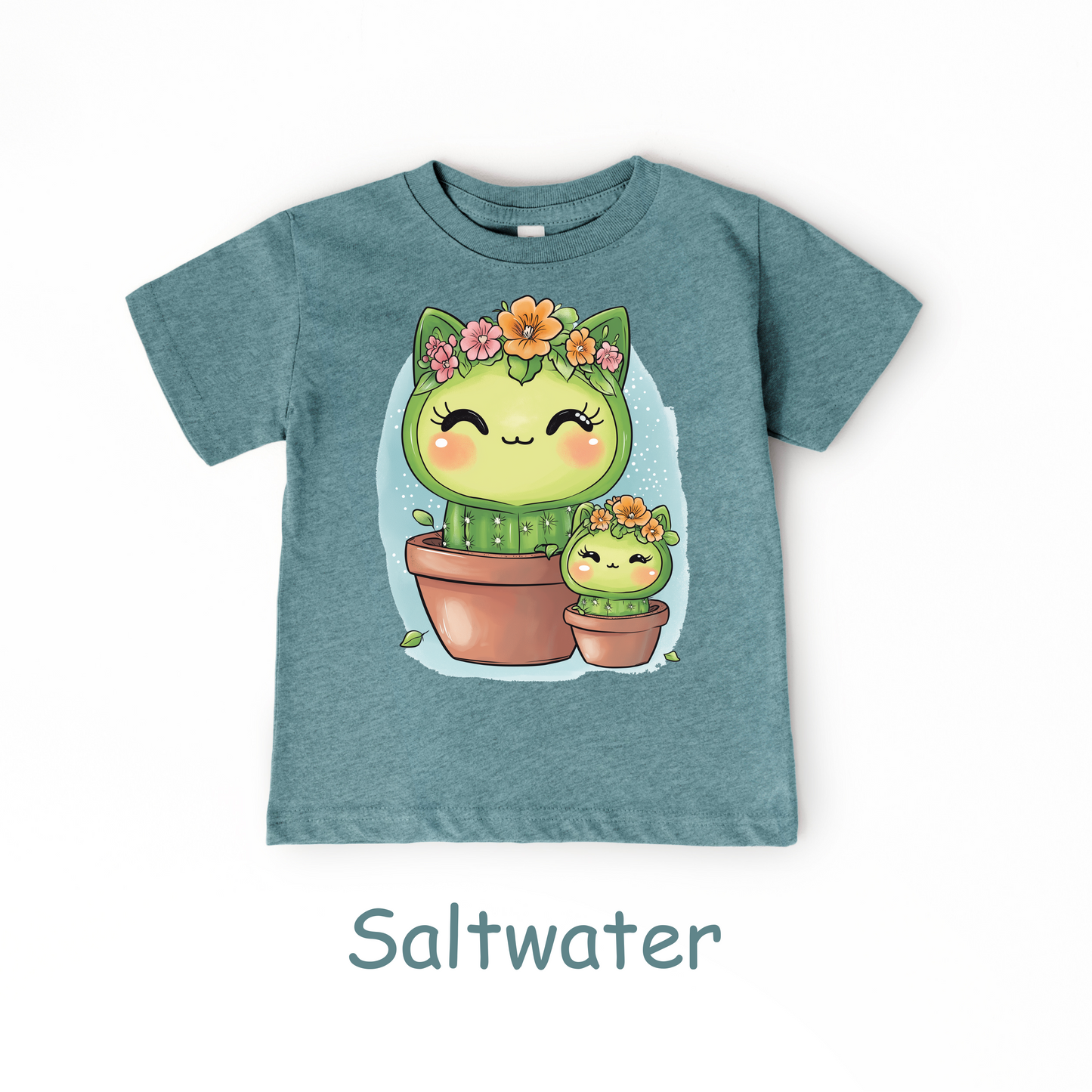 Cactus Kitty Duo Kids T-Shirt – Cute Cat and Cactus Toddler Tee