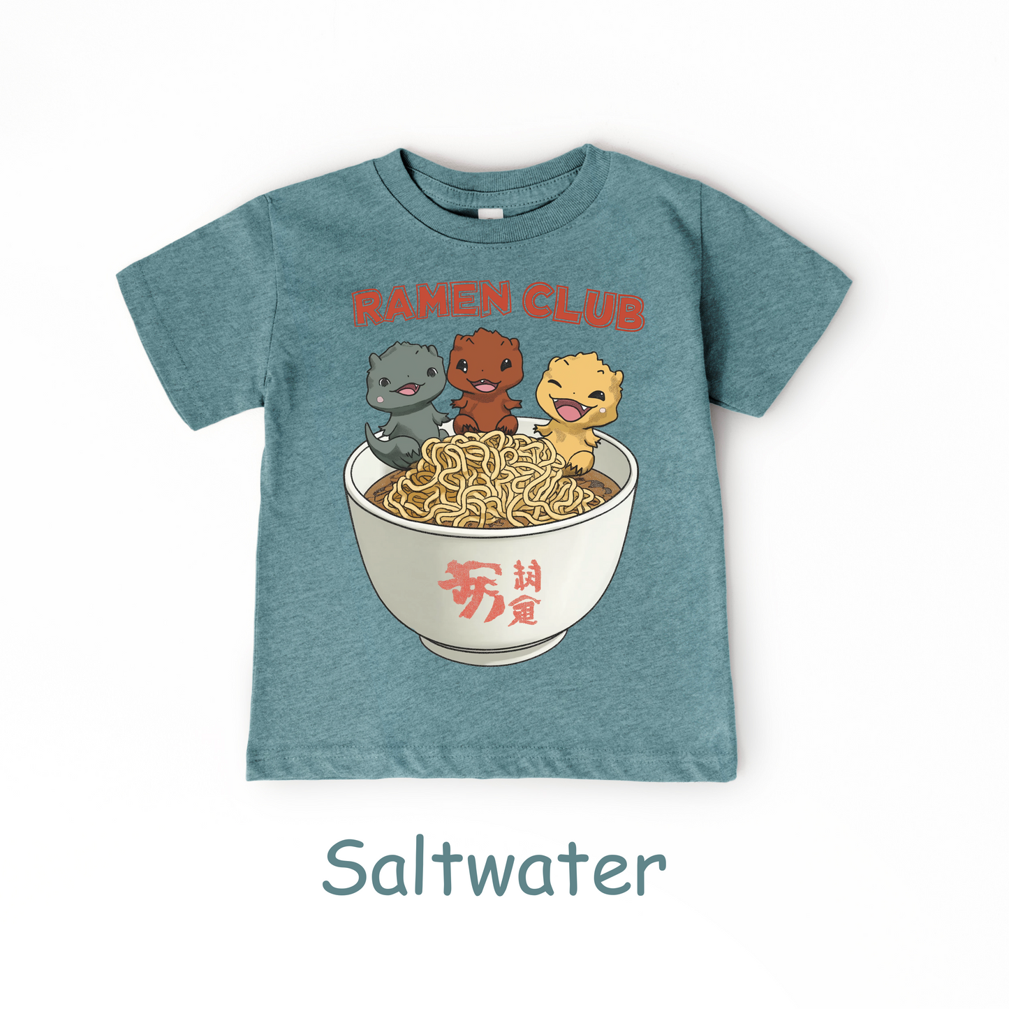 Ramen Club Kids T-Shirt – Cute Otters in a Noodle Bowl Tee