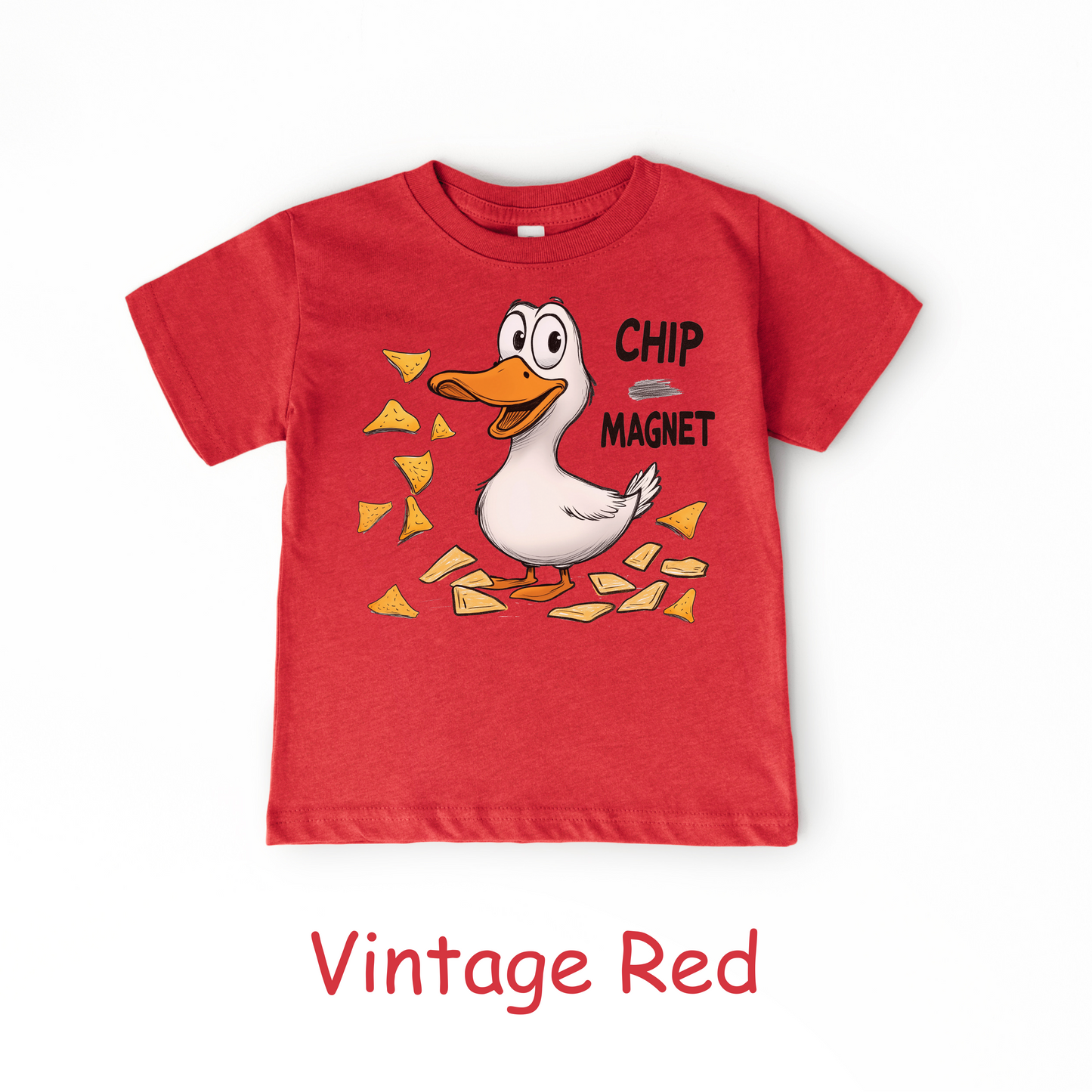 Chip Magnet Duck Toddler Tee – Funny Snack-Lover Shirt for Kids