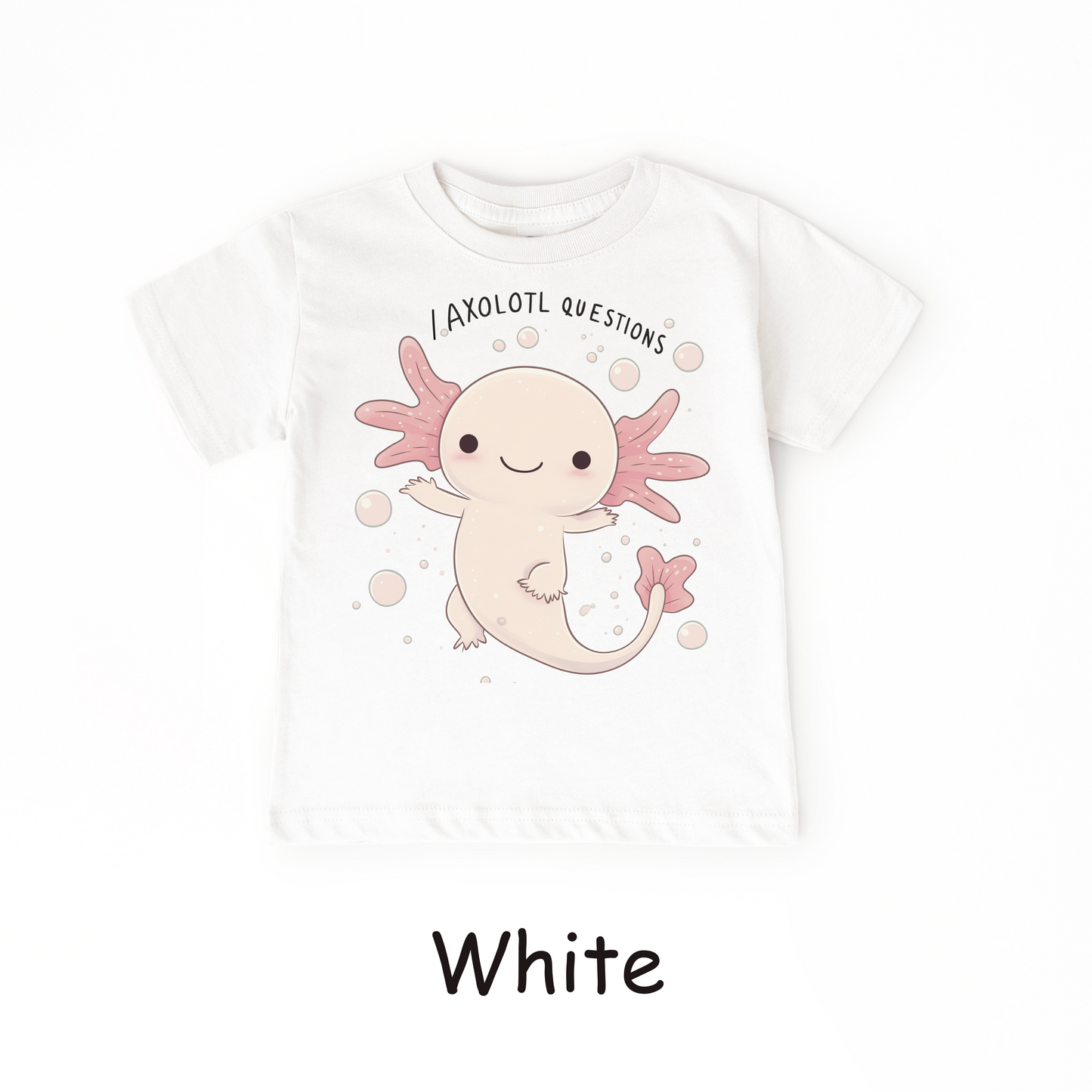 I Axolotl Questions Kids T-Shirt – Cute Aquatic Animal Pun