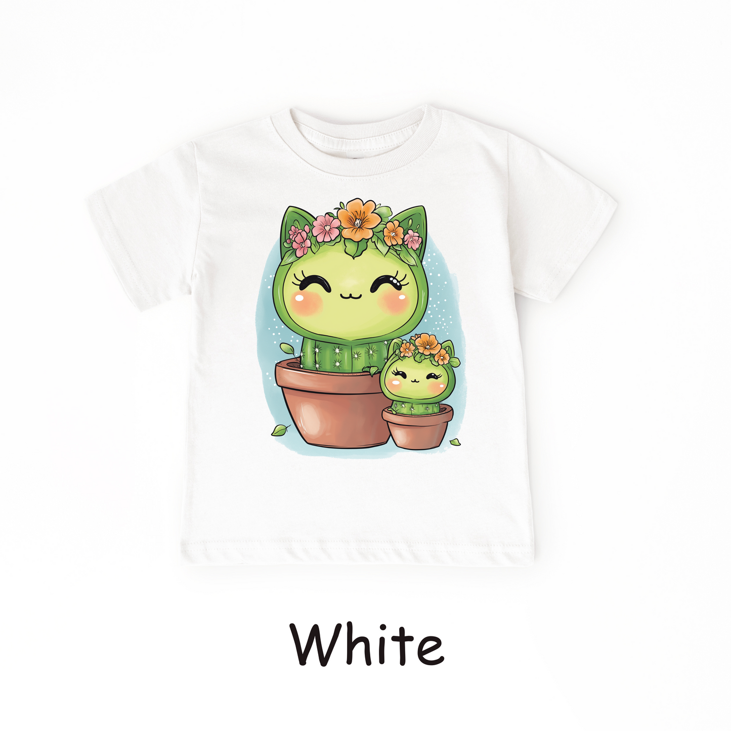Cactus Kitty Duo Kids T-Shirt – Cute Cat and Cactus Toddler Tee